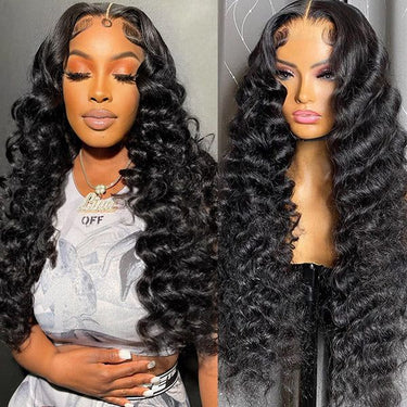 $100 - $50 | Megalook Pre-Cut Glueless 5x6 Lace Pre-plucked Wear Go Closure Loose Curly Human Hair Wig