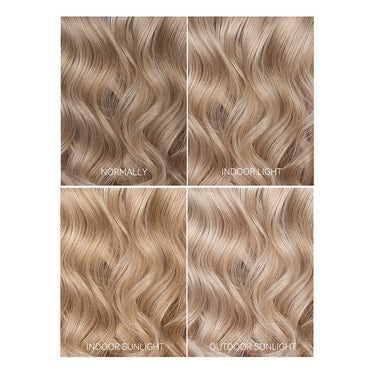 Ash Blonde Ombre Wig Under Different Lights