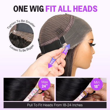 360 Lace Front Wig Fit All Heads