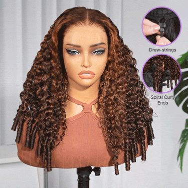 4p30 Burmese Curly 13x6 Three Go Wig With Finger Coil Ends Details