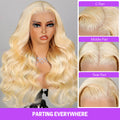 613 Blonde Body Wave Lace Front Wig Part Everywhere