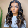 1BP Highlight Wig Body Wave Human Hair