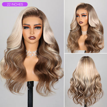 Blonde And Brown Ombre 13x6 Glueless Wigs 22inch Model Show