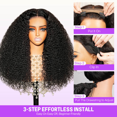 Curly All In One Half Wig 3 Step Effortless Install