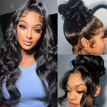 Megalook Bogo Free 360 Lace Frontal Wigs Natural Black/#1BP30 30 inch 360 Wigs Pre Plucked With Baby Hair