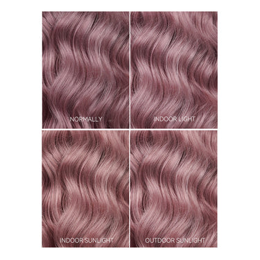 Ash Purple 13x6 Three Go Glueless Wig Under Different Lights