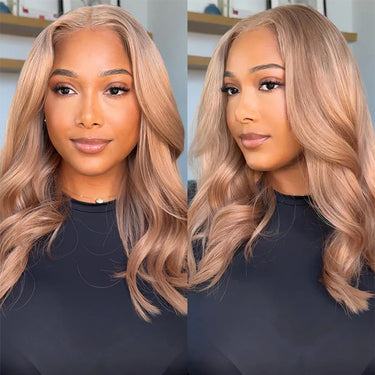 Megalook 6x5 Invisible Knots Glueless Milk Tea Brown Straight Wigs Realistic Hairline Beginner Friendly