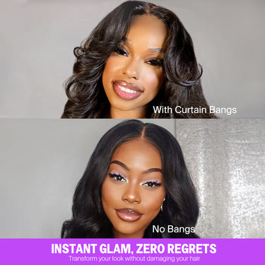 Wig With Curtain Bangs Instant Glam Zero Regrets