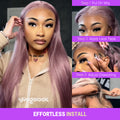 Ash Purple 13x6 Three Go Glueless Wig Effortless Install