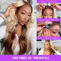 Blonde And Brown Ombre 13x6 Three Go Wig Install