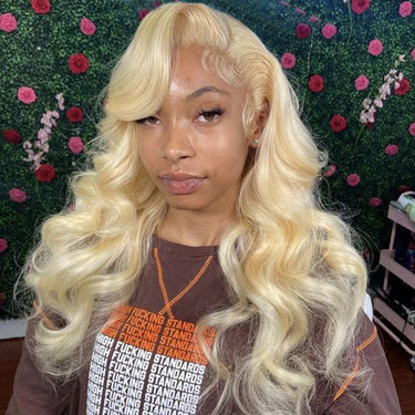Special offer | 18inch = $77.69 #613 Body Wave Glueless 6X5 Wig Blonde Colored Wear And Go Wig