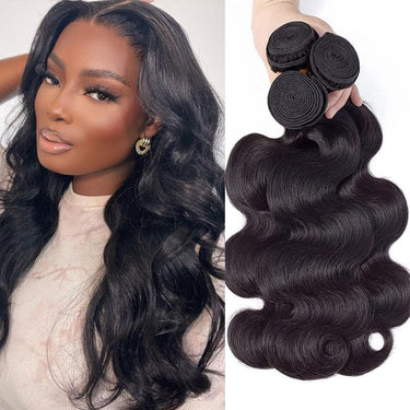 Megalook 3/4 Bundles Body Wave Hair 10A Brazilian Human Hair Bundles Natural Hair Extensions