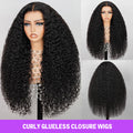 Curly Glueless Closure Wigs