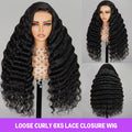 Loose Curly 6x5 Lace Closure Wigs Real Show