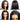 Megalook 6 Inches Deep Part Wigs Straight Bob Natural Black 100% Human Hair Wig