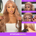 Milk Tea Brown With 613 Highlights 13x6 Glueless Wigs Effortless Install