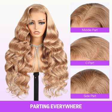 Milk Tea Brown Wig Part Everywhere