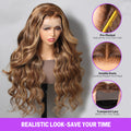 Piano Highlight Body Wave Lace Front Wig Realistic Look Save Your Time