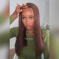 Dark Brown Straight 6x5 Glueless Wig WIth Full Ends Install Video