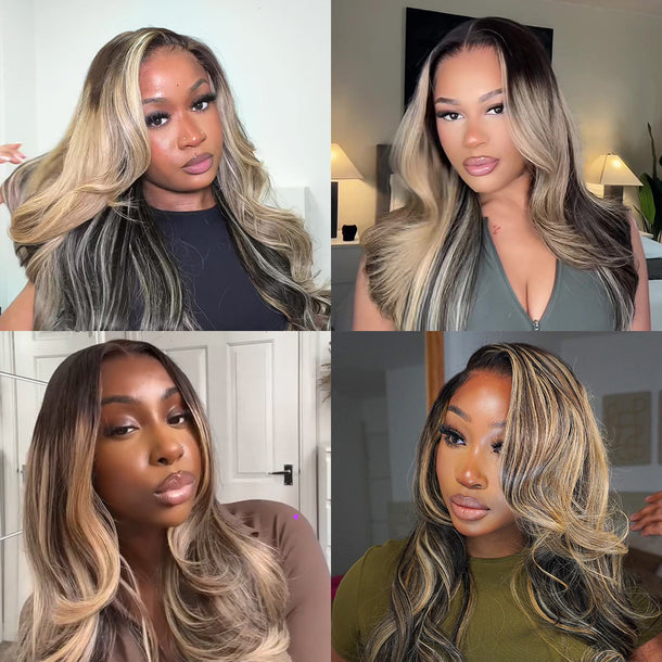 Platinum Blonde Balayage Highlights Wig Video