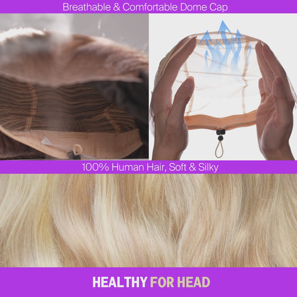Blonde And Brown Ombre 13x6 Glueless Wigs Healthy for Head