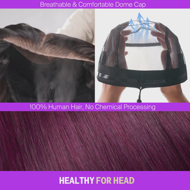 Plum 13x6 Three Go Wig Healthy For Head &autoplay