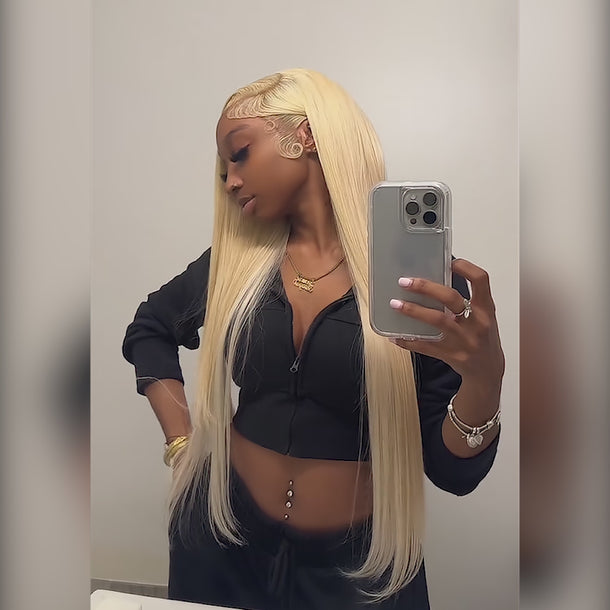 613 Blonde Lace Front Wig Video Show