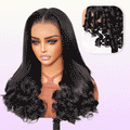 Straight 13x6 Three Go Wig With Spiral Curl Ends