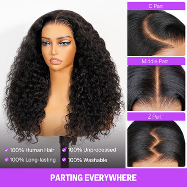 Water Wave 13x6 Lace Front Wig Part Everywhere