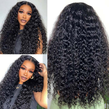Water Wave 13x6 Lace Front Wig Model In Different Angles