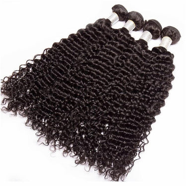 Deep Wave Curly Hair Extension 3 Bundles Deal 100% Natural Human Hair Weaves Double Weft No Shedding