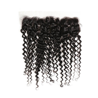 5x5/13x6/13x4 Transparent Lace Frontal Closure Brazilian Deep Wave Virgin Hair Ear to Ear Frontal Free Part